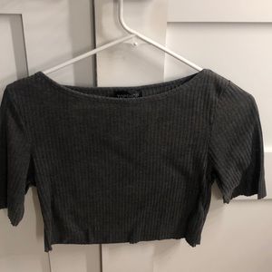 Grey crop top